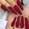 Outyua Halloween Matte Super Long False Nails Coffin Ballerina Extra Long Press on Nails Acrylic Fake Nails Acrylic Full