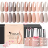 VENALISA Gel Nail Polish Set 12 Pcs 75ml Nude Light Pink All Seasons Skin Tones Neutral Pink Brown Gel Polish Kit Soak O