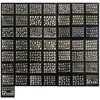 Wrapables A70194a White with Gold Rhinestones Nail Art Stickers 3D Nail Decals 50 Sheets Flowers Bows Butterflies Nail A