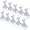 Blulu 2 Sets Nail Stand for Press on Acrylic Nails Display Practice Magnetic Fake Nail Holder for Painting Nails for Fal