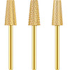 3 Pieces Tapered Barrel Carbide Nail Drill Bit 3 Sizes Carbide Nail Drill Bit Acrylic File Cuticle Art Tools for Gel Man