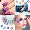 TecUnite 1200 Pieces 12 Colors Shiny Nail Rhinestones Horse Eye Nail Rhinestones Flat Back Gems Decorations Supplies wit
