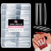 UNA GELLA Nail Tips Square Fake Gel Nails Tips 120 PCS No C Curve XXL Extra Long Full Cover Square Straight Curved Taper