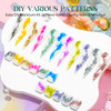 MIZHSE Marble Nail Polish Marble Ink for Nails Gel Blooming Gel Nails Polish 12 Colors Nail Ink Magic Watercolor Pink Bl