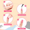 Maitys 240 Pcs Children False Nails 10 Packs Kids Girls Press on Short Artificial Fake Nails Gradient Color Rainbow Pre