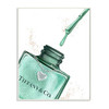 Stupell Industries Makeup Nail Polish Brush Cyan Drip Fashion Design Wall Plaque MultiColor