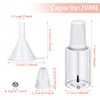 Irenare 20 Pcs 20ml Refillable Empty Nail Polish Bottles Plastic Nail Polish Container Empty Bottle with Mixing Marble C