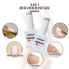 FANNEST Nude Pink Rubber Base Gel Polish Builder Gel Elastic Base Coat for Nail StrengthenerExtension LEDUV Soak Off