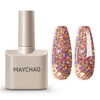MAYCHAO 15ML Gel Nail Polish 1Pc Clear Pink Glitter Nail Polish Soak Off UV LED Nail Gel Polish Nail Art Starter Manicur