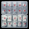 French Acrylic False Nail Tips 1000PCS Fake Nail Shape Artificial False Nails Tips 10 Sizes with Case for Nail Art Salon