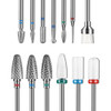 Depvko 13PC Nail Drill Bits Set Drill Bits for Nails 3pcs Tungsten Carbide Drill Bits 3pcs Ceramic Efile Nail Drill Bits