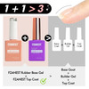 FZANEST Hema TpoFree Rubber Builder Gel Base Coat and Diamond Top Coat Gel Nail Polish Set Long Lasting Ultra Shine Top