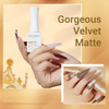 modelones Matte Gel Top Coat No Wipe Top and Base Coat 3 Pcs Velvet Matte Glossy Shine Clear Effect Soak Off Nail Lamp L