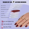 Press On Nails Short Jofay Fashion Acrylic Press On Nails Red Square Glue On Nails with Nail Glue Fit Perfectly Natural
