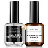 Morovan Nail Primer and Dehydrator for Acrylic Nails Professional 2 Pcs No Burn Fast Air Dry Nail Prep Dehydrator and XS