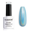 RARJSM Holographic Nail Polish Blue Glitter Gel Nail Polish Curing Required with Unicorn Glossy Effect for Salon and Hom