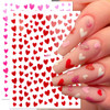 10 Sheets Heart Nail Stickers Glitter Shiny Love Nail Decals 3D Self Adhesive Nail Art Stickers Glitter Powder Effect Va