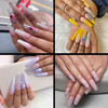 INFELING Clear Coffin Nails Tips Nail Tips for Acrylic Nails Professional 500pcs Half Cover French Nail Tips with Box Fa