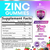 Zinc Gummies 50mg - Immune Skin & Bone Support Health Gummy & Premium Antioxidant Chewable - High Absorption Vegan, Best Zinc Supplements Vitamin for online at globaldelivered