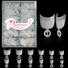 Ranrose 600pcs Short Nail Tips Oval Half Cover False Tips 12 Sizes French Acrylic Nails for DIY Nail Salon