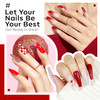 modelones Gel Nail Polish Kit 6 Colors Red Gel Polish Set Valentines Day Burgundy Glitter Sparkle Bloody Soak Off Gel Na