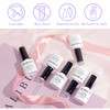 RARJSM Pastel Gel Nail Polish Set 6 Colors Pink Purple Series Chrome Reflective Holographic Glitter GelPolishes Silver C