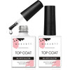 Makartt Gel Top Coat 2 PCS No Wipe Top Coat Gel Nail Polish High Glossy Shine Finish Long Lasting 10ML Clear Soak Off UV