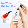Makartt Gel Top Coat 2 PCS No Wipe Top Coat Gel Nail Polish High Glossy Shine Finish Long Lasting 10ML Clear Soak Off UV