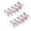 10Pcs Reusable Acrylic UV Gel Nail Extension Tips Forms Guide with Protector French Nail Mold Tips Storage Box for Manic