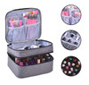 ZFZGFRCS Nail Polish Organizer Holds 30 Bottles Nail Supply Organizers and Storage Doublelayer Nail Bag Organzier Case N