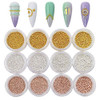 Sindy 12Piece Nail Caviar Beads Fashion Gold Silver Rose Gold Nail Steel Ball Kit with Tools Accessories for Women Mixed