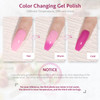 GAOY Color Changing Gel Nail Polish Set 6 Temperature Mood Changing Colors Red Pink Purple Soak Off UV Light Cure Gel Po