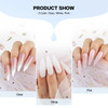 Morovan Acrylic Nail Kit Clear Pink White Powder and Professional Liquid Set for Nail Extension DIY at Home With Brush f