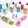 Extra Fine Glitter Set of 24 Colors Nail Arts Face Hair Eye Lip Gloss Makeup Glitter SlimeTumbler and Epoxy Resin Crafts