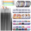 Teenitor Nail Art Kit Nail Art Tools Nail Design Kit with Nail Art Brushes Nail Tape Nail Gems Rhinestones Nail Dotting