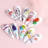 Designer Foil Transfer Stickers Decals Abstract Face Flowers Nail Foils Design Holographic Fashion Nail Charms Sticker C
