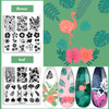 Biutee Nail Stamping Plates Set 15PCS Nail Art Stamper Scraper Nail Art Stamping Kit with Storage Bag Gift Box Nail Stam