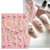 3D Embossed Flower Leaves Nail Art Stickers Decals 4 Sheets 5D SelfAdhesive Pegatinas Uas Summer Nail Supplies Nail Art