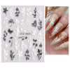 JMEOWIO 3D Embossed Flower Spring Nail Art Stickers Decals SelfAdhesive Pegatinas Uas 5D Summer Colorful Floral Nail Sup