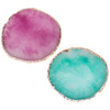2 Pcs Resin Nail Art Palette Nails Art Painting Palettes Gold Edge Nail Holder Nail Art Display Board Easter Gifts for W