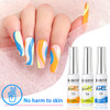 RARJSM Painted Gel Nail Polish Set Line Art Gel 12 Colors Neon Pink Yellow Green Glitter Silver Gold Nail Art Painting M