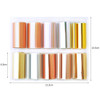 SILPECWEE 10 Rolls Gold Rose Gold Flakes Metallic Nail Transfer Foils Nail Art Stickers Design Stickers 157inches394inch