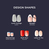 KISS imPRESS No Glue Mani Press On Nails Design Tye Dye White Medium Size Coffin Shape Includes 30 Nails Prep Pad Instru