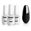 Vishine Base Top Coats Set Matt Top Coat High Gloss No Wipe Top Coat and Base Coat 3Pcs Soak Off UV LED Gel Nail Polish