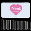 INENK Flattened No C Curve XXL Square Nail Tips Clear Half Cover Tapered Square Straight Nail Tips Flat for Acrylic Nail