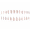 Foccna French Press on Nails Medium Pearl White Fake Nails Almond Acrylic False Nails Artificial Nails for Women and Gir