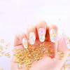 WOKOTO 6 Boxes Gold Nail Charms Studs Rose Star Moon Feather Shape Metal Nail 3D Charm Kit 3D Nail Art Jewelry Decoratio