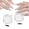 2Pcs Pearl Chrome Nail Powder Ice Transparent Aurora White Chameleon Iridescent Pigment for Nails High Gloss Pearlescent