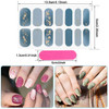 Maitys 140 Pcs 10 Sheets Glitter Full Wrap Nail Stickers for Women Short Polish Strips Gradient Stickers Self Adhesive D