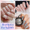 BORN PRETTY Chrome Nail PowderWhite Pearl Metallic Mirror Holographic Chrome Powder for NailsPearl Glitter Pigment Dust